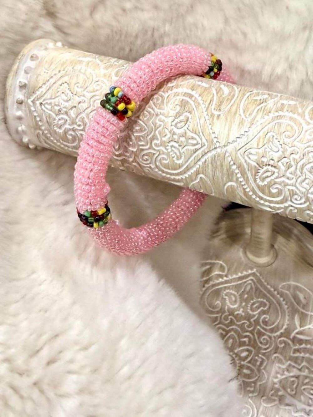 Pink Beaded Multicolor Bracelet